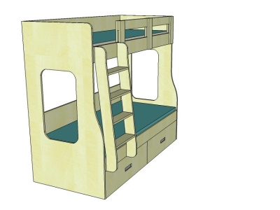 Palanda se širší spodní postelí