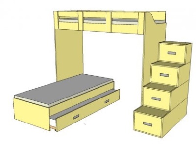 Rohová palanda s přistýlkou, 28 150 Kč