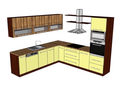 Kuchyň vanilka + ořech 85 500 Kč